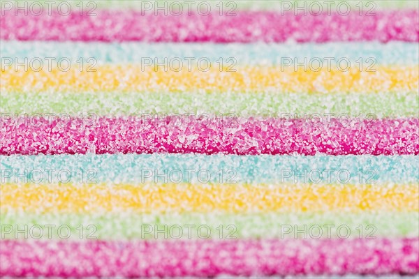 Close up multi colored sugar candies