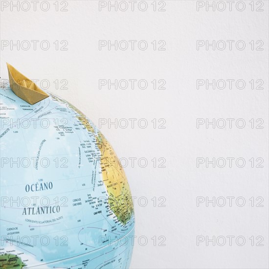 Origami boat globe