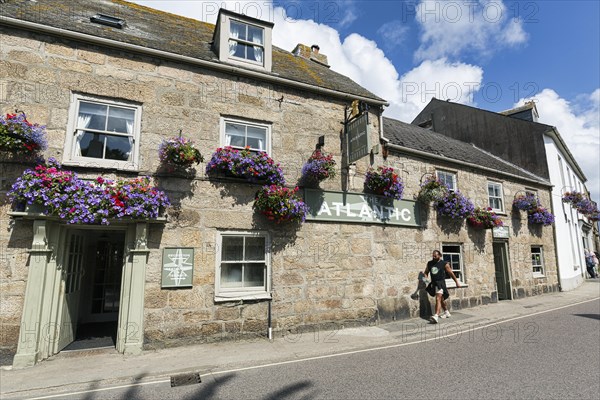 Facade decorated with flowers