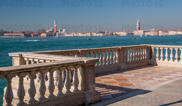 Terrace on the lagoon with the panorama of the city