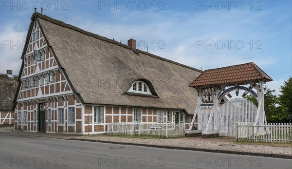 Thatched half-timbered house