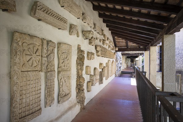 Ancient fragments of sculptures in the Grado Lapidarium