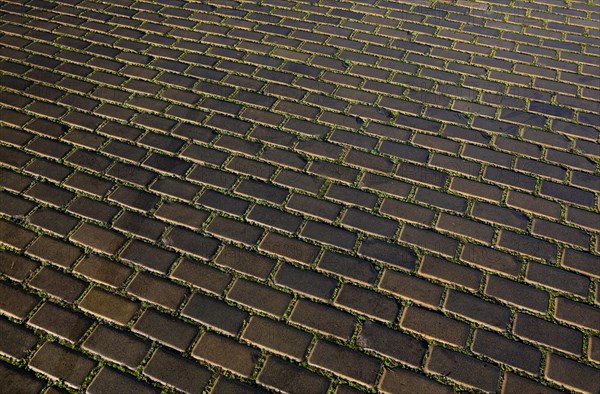 Street pavement at Premysl Otakar II Square in the historic old town of Ceske Budejovice