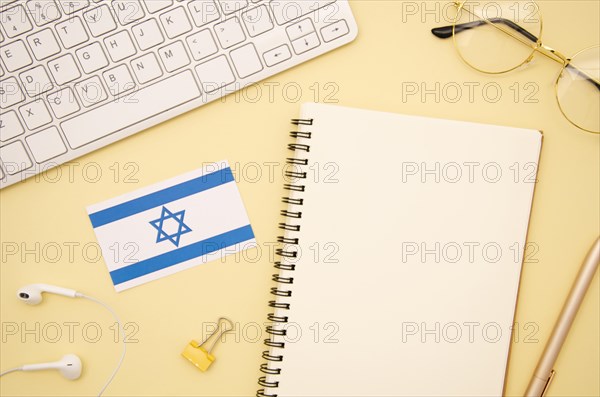 Israel flag empty notebook