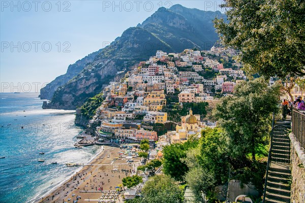 Panorama of the village on the cliff