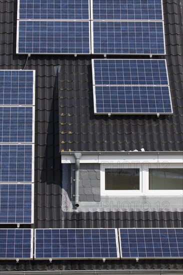 House fitted with solar panels