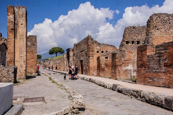 Via di Mercurio in the excavation area