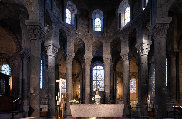 Interior view of altar and choir apse