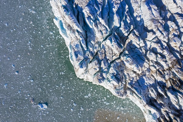 Aerial view over Fjortende Julibreen