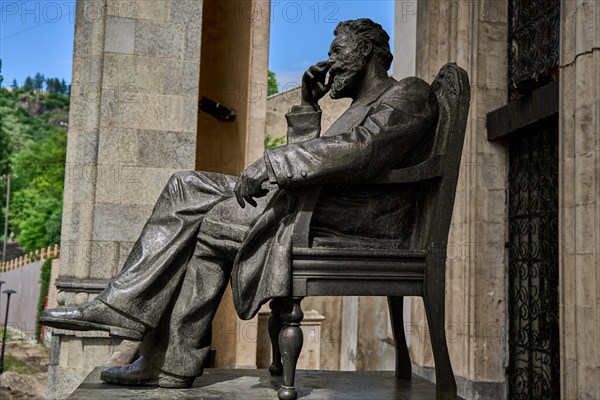 Statue of the Georgian poet and writer Akaki Tsereteli