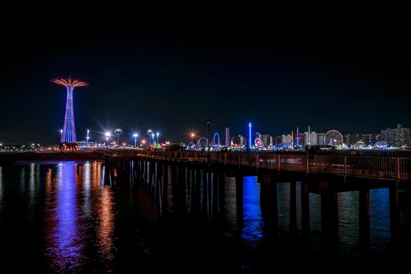 Coney Island Pier at Night