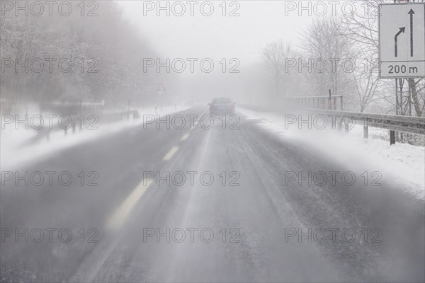 Motorway in winter