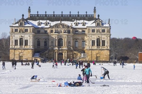 Large garden in winter