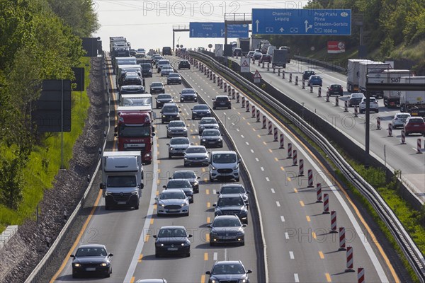 Slow-moving traffic on the A4