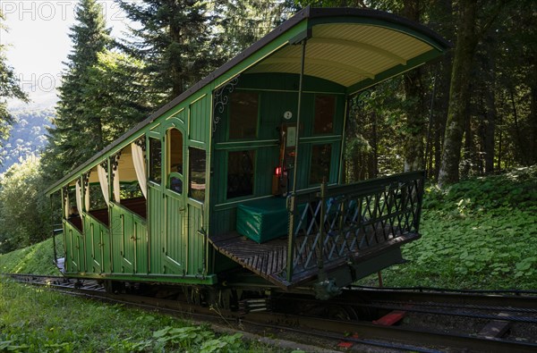 Historic Funiculaire du Capucin funicular from the Belle Epoque