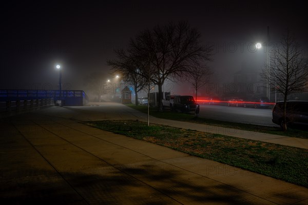 Foggy night in Sheepshead Bay