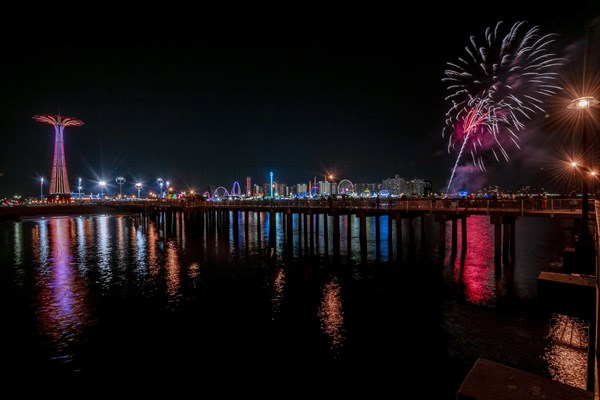 Coney Island Pier at Night