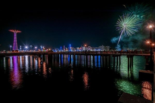 Coney Island Pier at Night