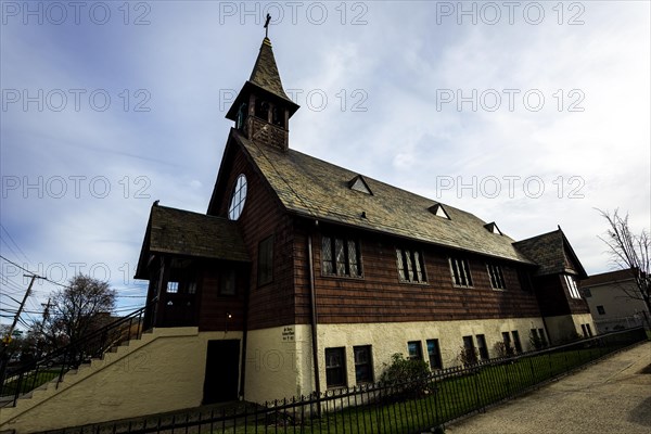 St James Evangelical Lutheran Church in Gerritsen Beach at early spring