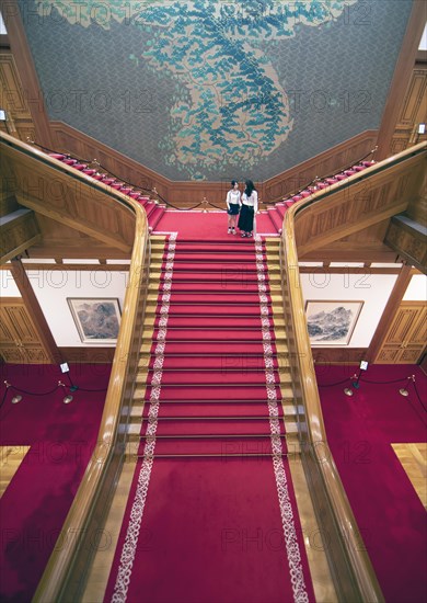 Red Staircase in the Blue House or Cheongwadae