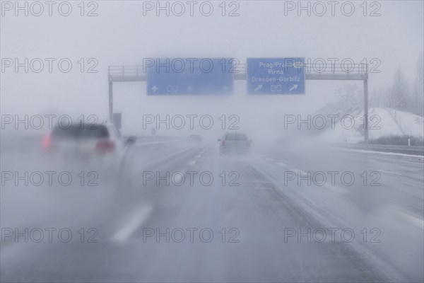 Motorway in winter