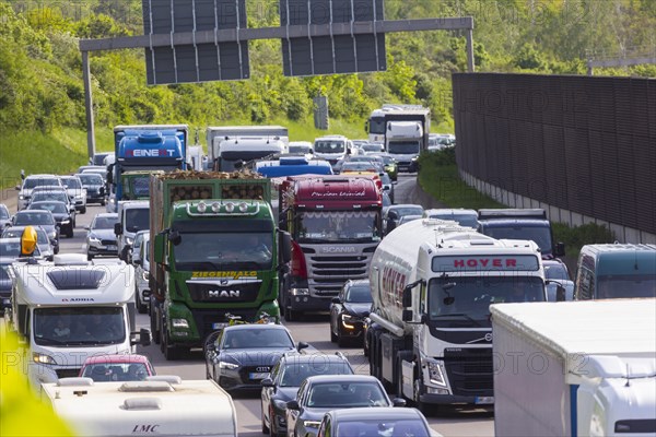 Slow-moving traffic on the A4