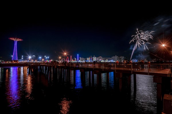 Coney Island Pier at Night