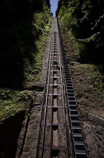 Historical Funiculaire du Capucin funicular from the Belle Epoque