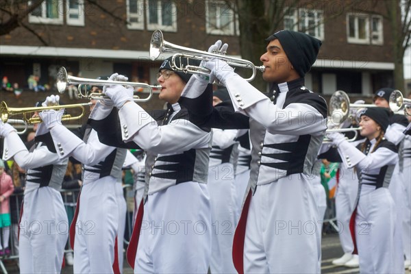 Musicians performing during the St Patrick's Day parade in Dublin. Dublin