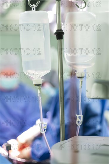 Multiple infusions during an operation in hospital