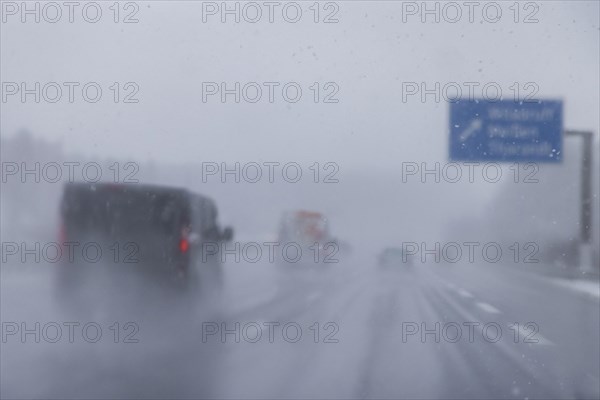 Motorway in winter