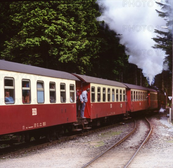 Harz narrow gauge railway at the Brocken. 80s