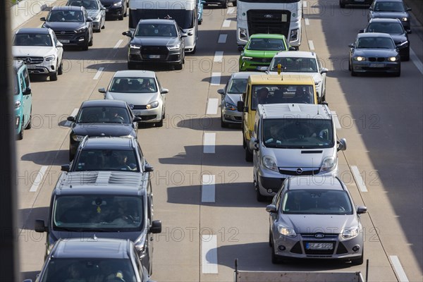 Slow-moving traffic on the A4