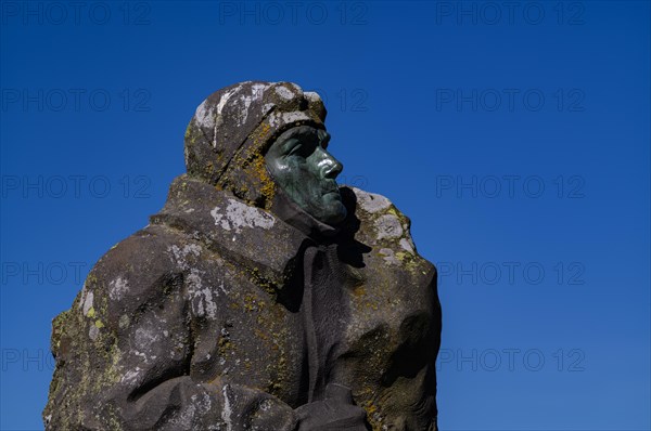 Monument to pilot Eugene Renaux on the summit of the Puy de Dome