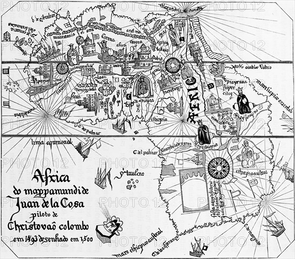 Continent of Africa around the year 1500