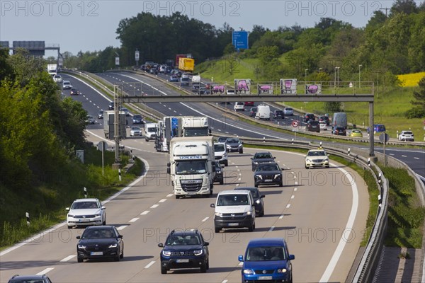 Slow-moving traffic on the A4