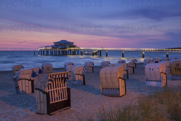 Seeschloesschenbruecke with restaurant Wolkenlos and beach chairs