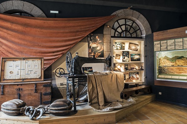 Big sailmaker's sewing machine in the Musee de la Peche