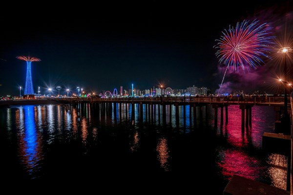 Coney Island Pier at Night