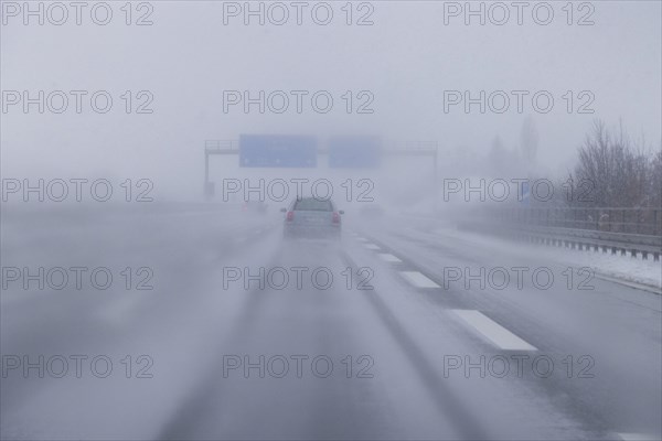 Motorway in winter