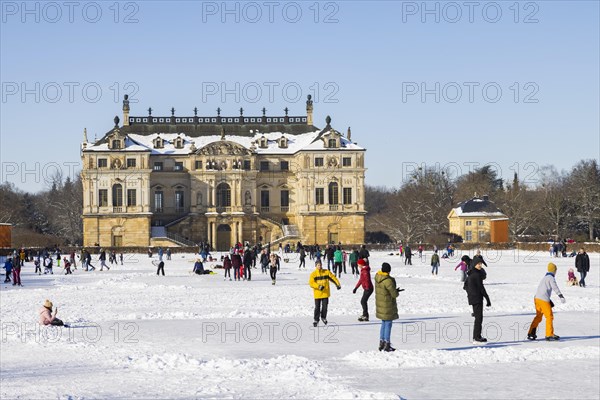 Large garden in winter