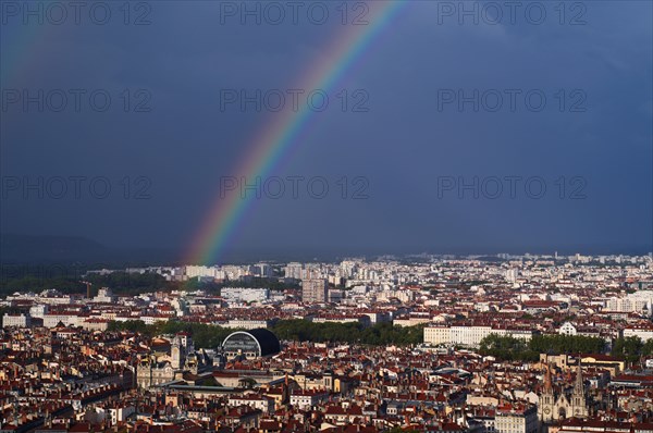 View from the Basilica Notre-Dame de Fourviere on Lyon