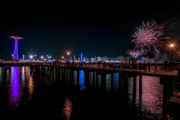 Coney Island Pier at Night