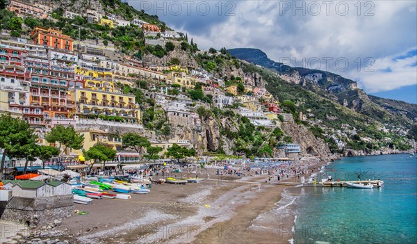 Beach with town view