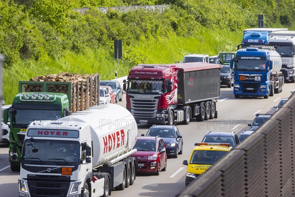 Slow-moving traffic on the A4