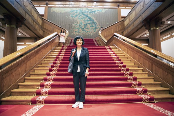 Red Staircase in the Blue House or Cheongwadae