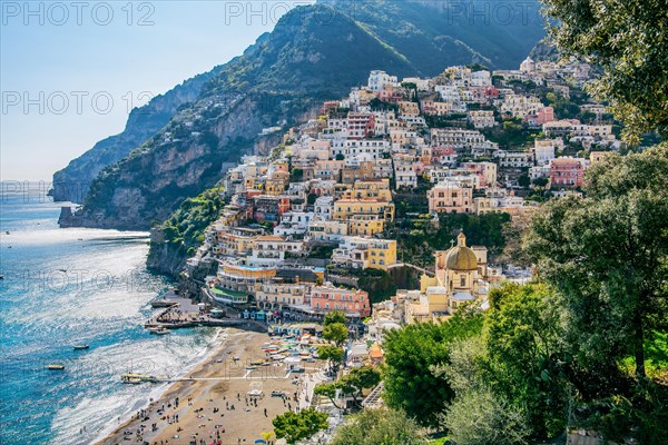 Panorama of the village on the cliff