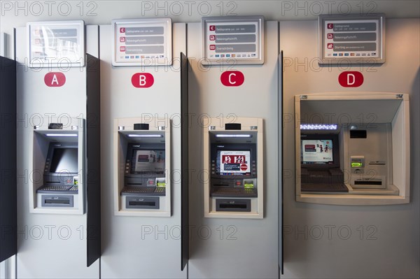 Indoor ATM cash dispensers of the Belfius bank