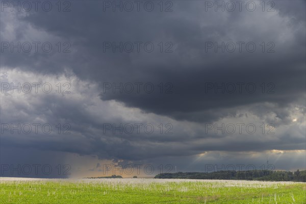 Thunderclouds over the Klingenberg Dam in the Ore Mountains