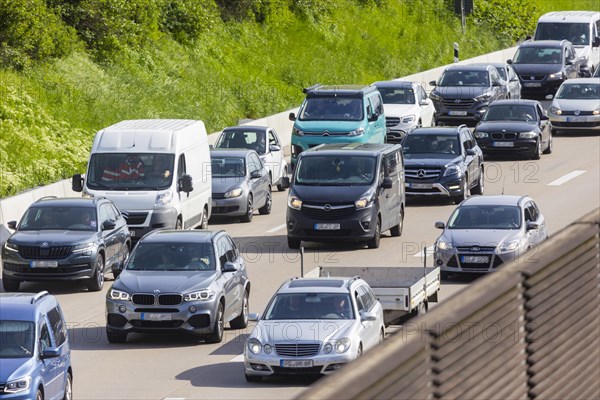 Slow-moving traffic on the A4
